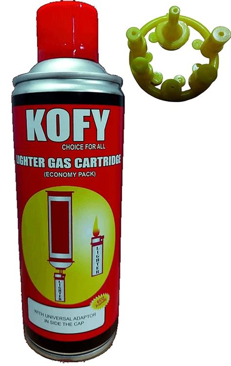 KOFY Plastic Gas Can Lighter Re-Filler 500 Ml With 6 Nozzles, Red ...