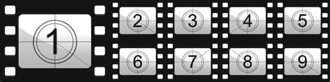 Movie countdown film strip collection set of movie countdown | Premium ...