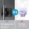 JIALTO 5 Pcs Stainless Steel Broom Holder with Hook - Wall-Mounted ...