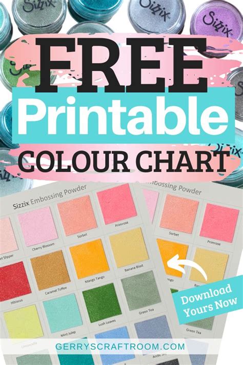 Image result for Embossing Powder Color Chart