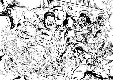 Free Avengers drawing to download and color - Avengers Coloring Pages