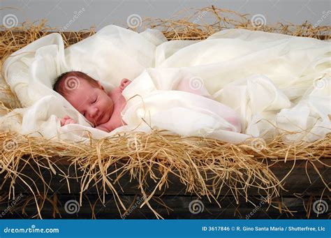Baby Jesus In Manger Royalty Free Stock Image - Image: 3617846
