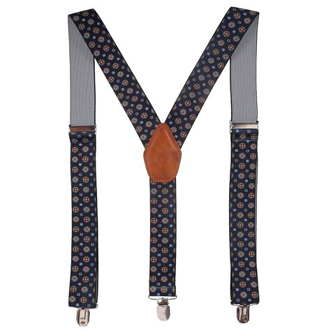 Peluche Funky Styled Blue Coloured 3.5cm Strap Width Elastic Suspenders ...