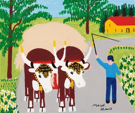 Team Of Oxen - Maud Lewis - Art Prints by Maud Lewis | Buy Posters ...