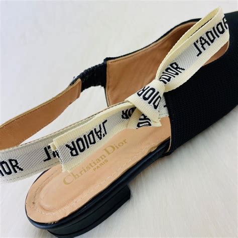 christian dior babet ballerina flat jadior siyah - canta ayakkabi