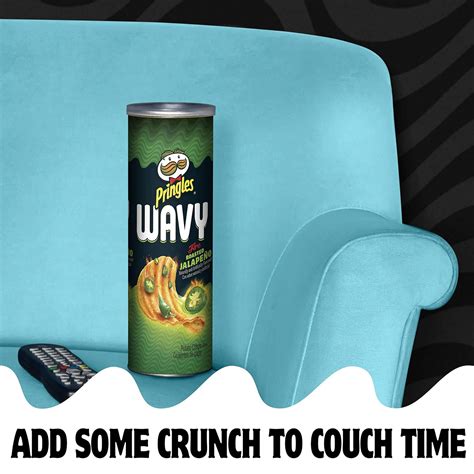 Buy Pringles Wavy, Potato Crisps Chips, Fire Roasted Jalapeno, 4.8oz ...