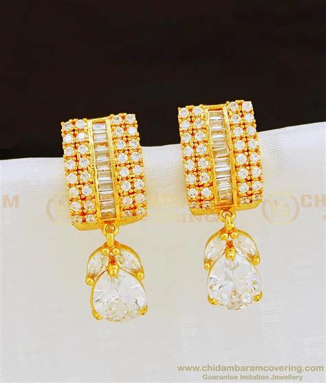 Buy Unique Pattern American Diamond Big Stone Party Wear Gold Design ...