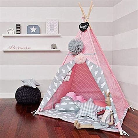 Buy Nyra Decor Portable Teepee Tents with Padded Mat and Cushions Free ...