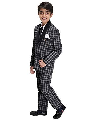 Buy FOURFOLDS 5 Piece Coat Suit with Shirt Pant Blazer Waistcoat & Tie ...