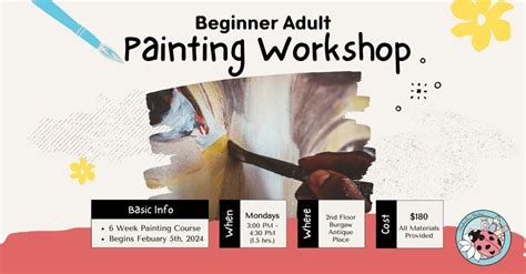 Beginner Adult Painting Workshop, Burgaw Antiqueplace, 5 February 2024 ...