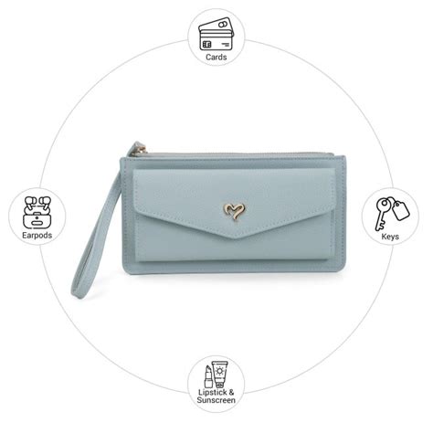 Buy Mochi Women Blue Wallet Online | SKU: 95-225-45-10 – Mochi Shoes