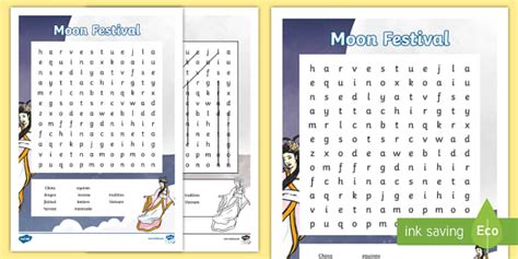 Moon Festival Word Search (teacher made) - Twinkl