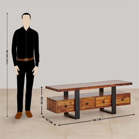 Buy (Refurbished) Raga Sheesham Wood TV Unit - Brown from Home Centre ...