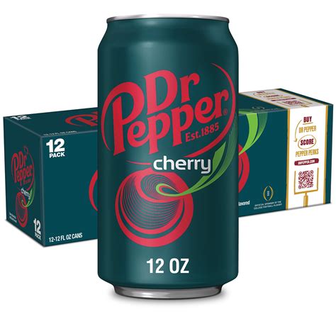Dr Pepper Cherry Soda, 12 fl oz cans, 12 pack – Walmart Inventory ...