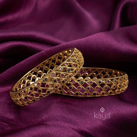 KF101276 - Gold Plated AD Bangle (pair) – Zilmor