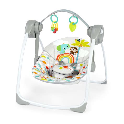 Bright Starts Playful Paradise Portable Compact Baby Swing with Toys ...