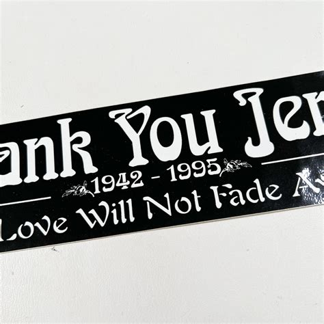 Vintage 1995 Thank You Jerry Grateful Dead Bumper Sticker – CobbleStore ...
