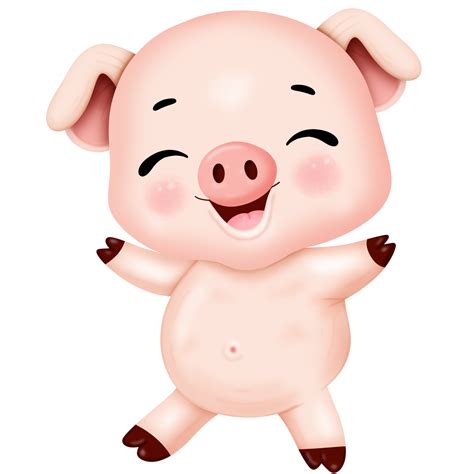 Cute cartoon piggy 46795422 PNG