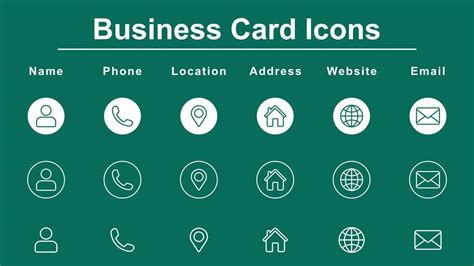 Business Card Symbols 的图像结果