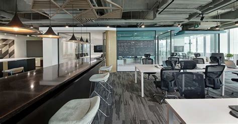 400平方教育行业办公室装修设计案例效果图_岚禾办公空间设计