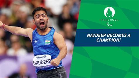 Watch Para Athletics - Men's Javelin Throw F41 Final - Navdeep Becomes ...