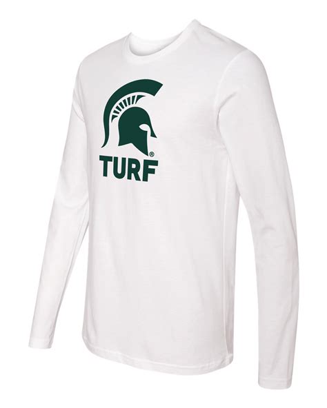 MSU Turf | White Michigan State Turf Long Sleeve T-Shirt – Nudge Printing