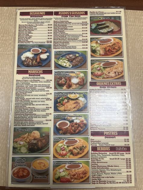 Carta del restaurante Market Latina, Garland