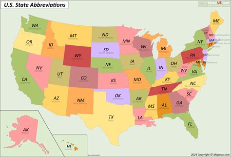 Print Us States On Map Capitals With State Abbreviations Flashcards