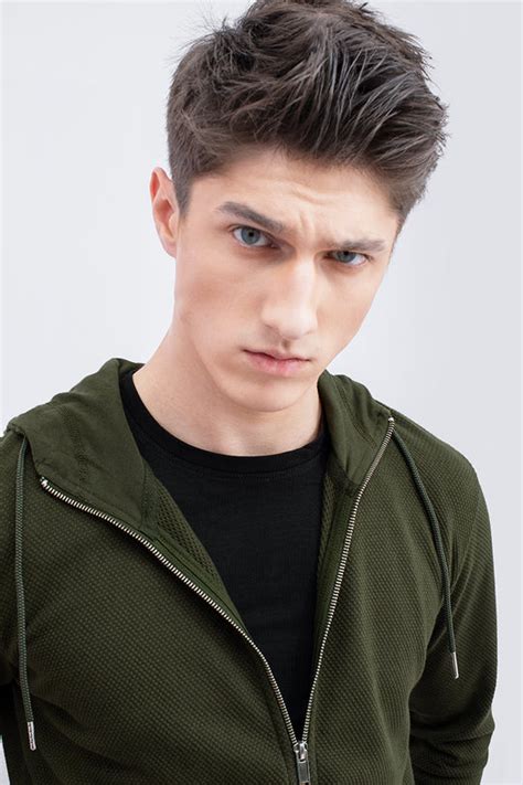 Olive Green Cotton Stretch Popcorn Knitted Hoodie Jacket - SNITCH