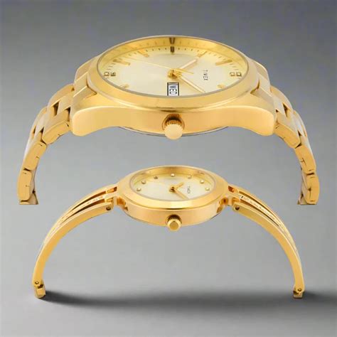 TIMEX TW00PR307 Gold Analog Couple Watch – Universal Watch Company