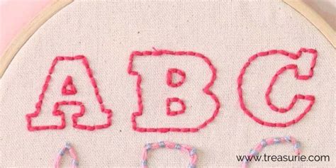How to Embroider Letters with 11 Stitches | TREASURIE