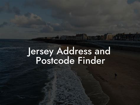 Jersey Address and Postcode Finder