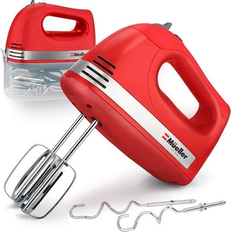 Buy Mueller Electric Hand Mixer, 5 Speed 250W Turbo Heavy Duty with ...