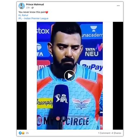 Fact Check: KL Rahul didn't cry following LSG's IPL exit, Snapchat ...