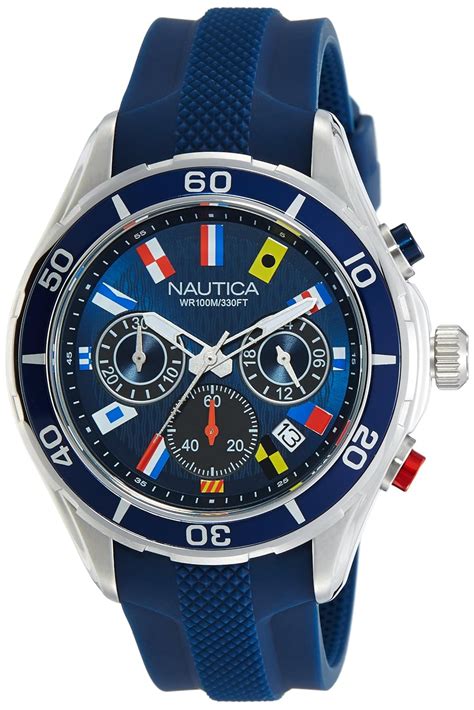 Nautica Chronograph Blue Dial Men's Watch - NAD16534G : Amazon.in: Fashion