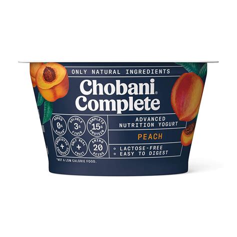 Chobani® Complete Greek Yogurt Peach 5.3oz India | Ubuy
