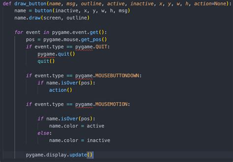 Image result for Pygame Button Class Code