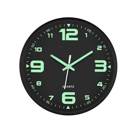 Buy Furione Quartz Silent Sweep Movement Radium Wall Clock for Home ...