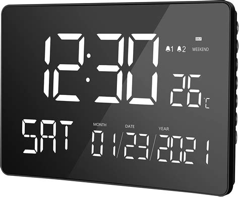 Buy LIORQUE Digital Alarm Clock, 11.2" Large Curved Dimmable LED Screen ...