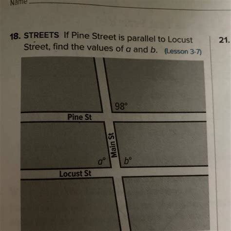 [ANSWERED] 18. STREETS If Pine Street is parallel to Locust Street ...
