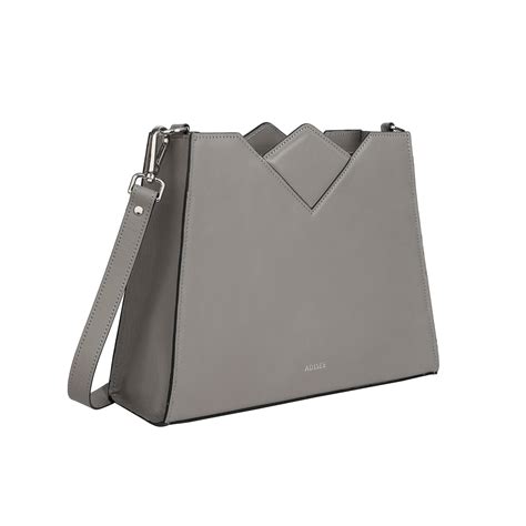 Olivia Slate Grey Top Handle Leather Bag For Women Online - Adisee – ADISEE