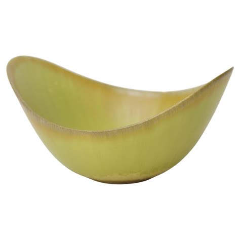 A rare large yellow stoneware bowl by Gunnar Nylund For Sale at 1stDibs
