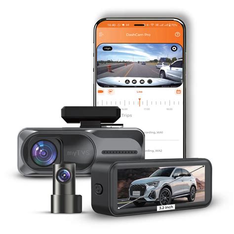 4K Car Dash Cam Front & Rear, Wi-Fi & Night Vision — myTVS DVR-04 Pro Plus