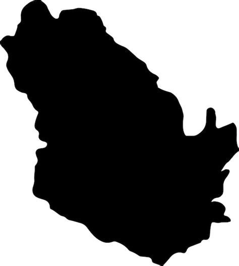 Silhouette map of phongsali laos | Premium Vector