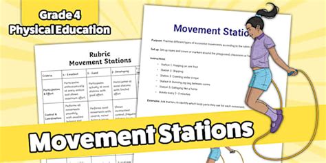 Gr4 Physical Education–Term 1–Movement Stations-Instructions