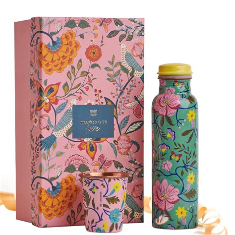 Chumbak Sips & Spirit Copper Gift Box| Bottle with Tumbler : Amazon.in ...