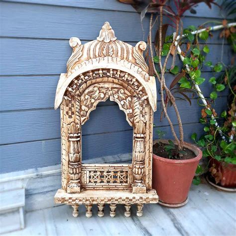 Mosaki Handcrafted Jharokha Wall Hanging | Traditional Window Frame ...