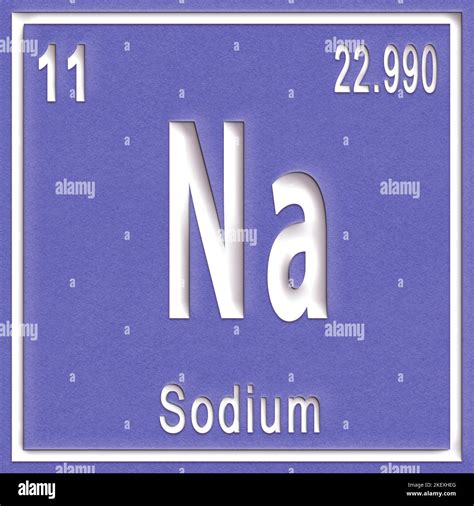 Sodium chemical element, Sign with atomic number and atomic weight, Periodic Table Element Stock ...