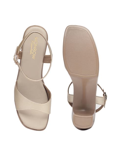 Elora Gold Platform Heels – Monrow Shoes