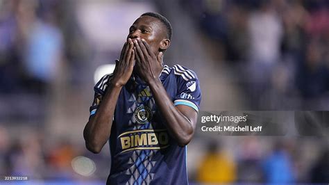 Danley Jean Jacques of Philadelphia Union reacts after scoring a goal ...